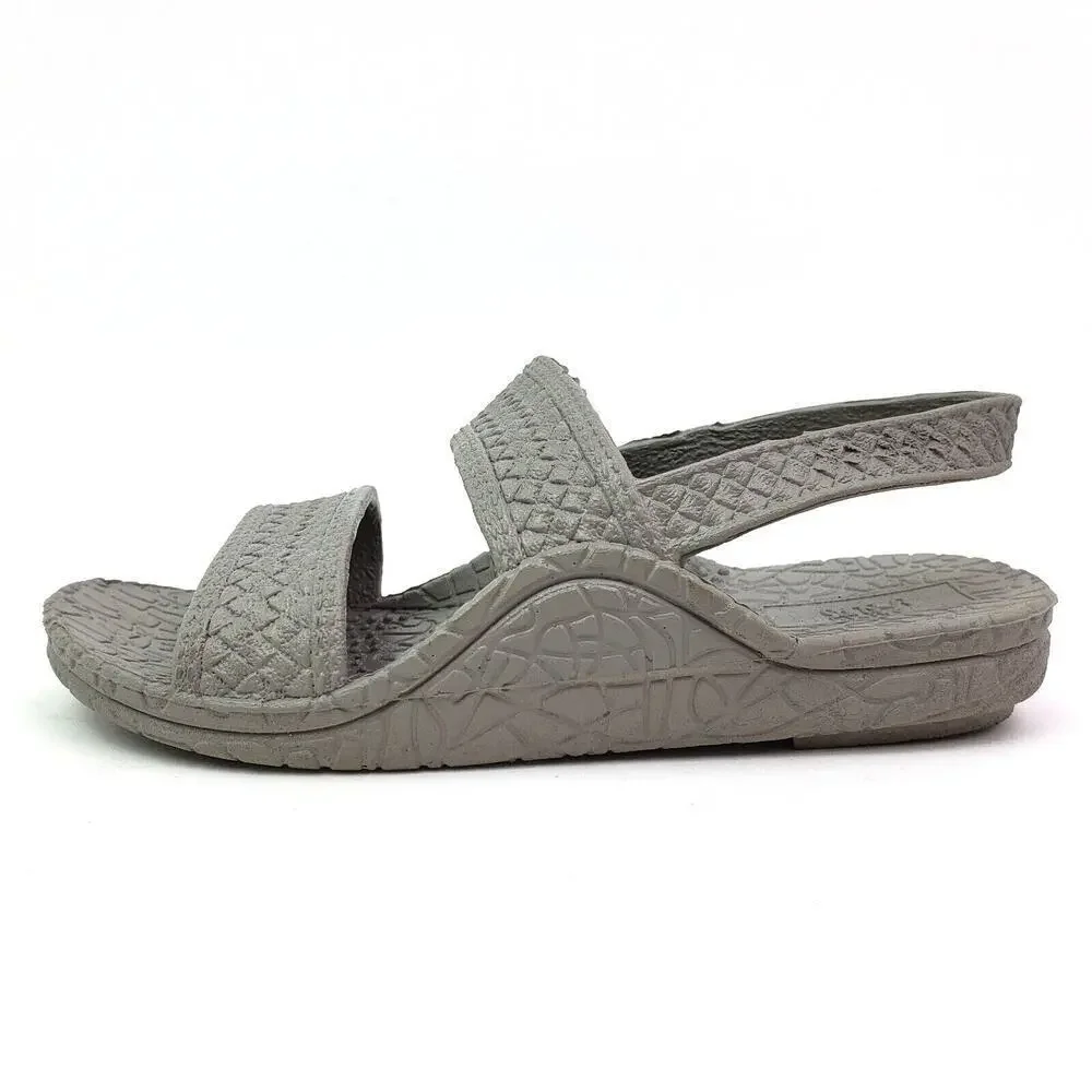 Hawaii J-Slips Silver Surf Toddler Kids Size 7 Silver Gray Jesus Sandals
